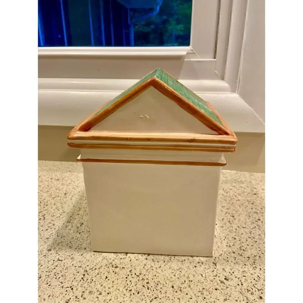 Dansk Portugal 1738 Brownstone Ceramic Food Canister RARE Green Roof (Have Set)